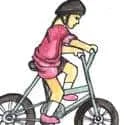 Kid Rides Bicycle (145) illustration