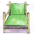 Cloth Chair (554) illustration