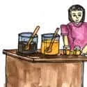 Selling Drinks (612) illustration