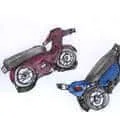 Motorcycles Crashed (716) illustration