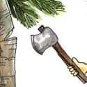 Cut Coconut Trees (732) illustration