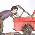 Repairing Car (828) illustration