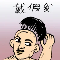 Wearing A Wig (0179) illustration