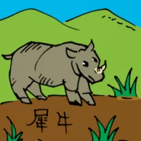 Rhinoceros (0521) illustration