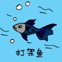 Fighting Fish (0653) illustration