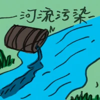 River Pollution (2480) illustration