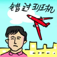 Missed The Flight (2769) illustration