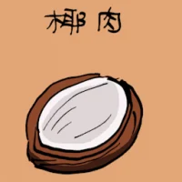 Coconut Copra (3744) illustration