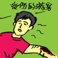 Injured Tourist (4022) illustration