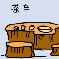 Tea Cart (4383) illustration