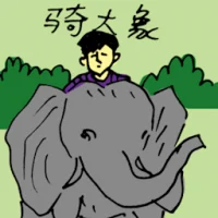 Riding Elephant (5335) illustration