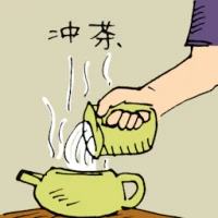 Making A Pot Of Tea (5560) illustration