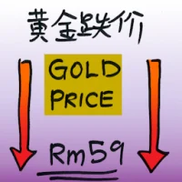 Falling Gold Price (7127) illustration