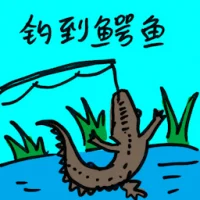 Crocodile Caught (8070) illustration